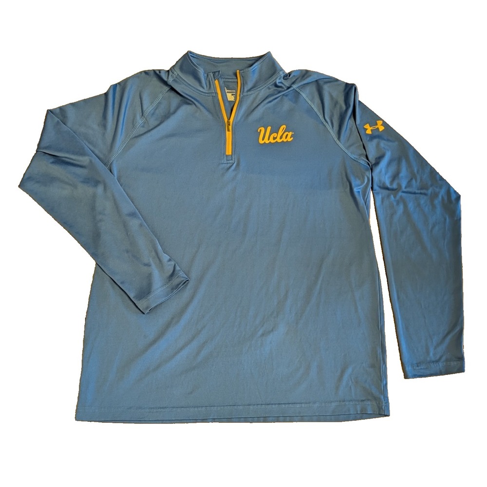 UCLA Quarter Zip Under Armour Men's XL Blue Loose Heatgear College 1/4 Zip